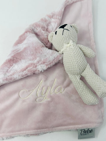 Teddy Bear Lovey Blanket